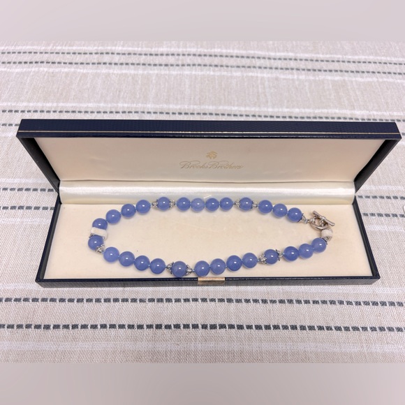 Brooks Brothers NWT Blue/Purple Stone Necklace Style #41711 - Picture 1 of 7